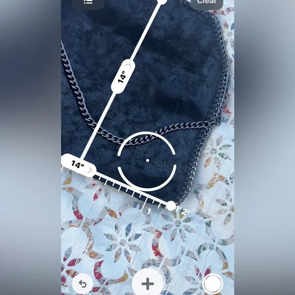 Gunmetal metallic chain link handle handbag/tote - Picture 11 of 16